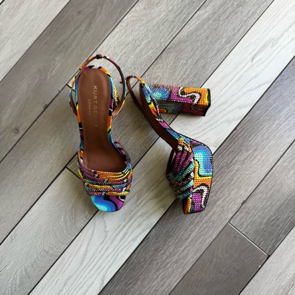New Kurt Geiger Brixton Platform Heel Multicolor Sparkle | Size: 40.5 - Picture 1 of 8